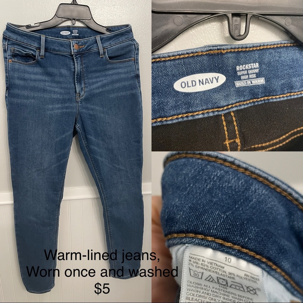 Closet clean-out, Old Navy fleece-lined, size 10